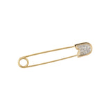 Estate Diamond 2-Tone Safety Pin Pin