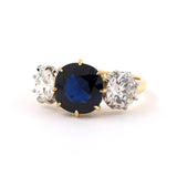 Estate Sapphire & Diamond 3-Stone Ring