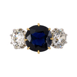 Sapphire & Diamond 3-Stone Ring
