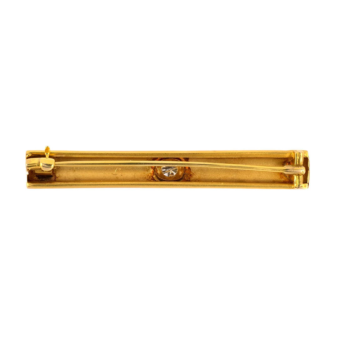 Victorian Diamond Tubular Bar Pin