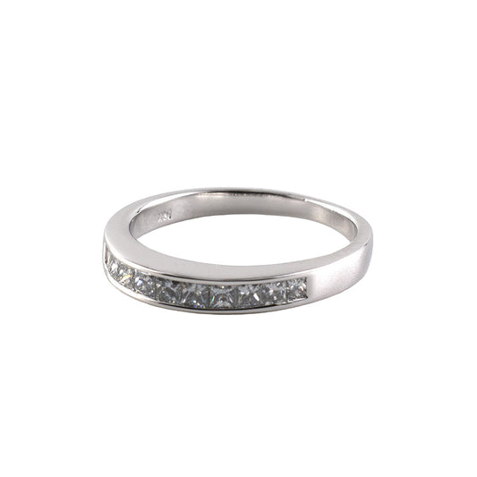 Estate Diamond Channel-Set Wedding-Band Ring