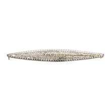 Estate Edwardian Taylor & Co Platinum Floral Filigree Bar Pin