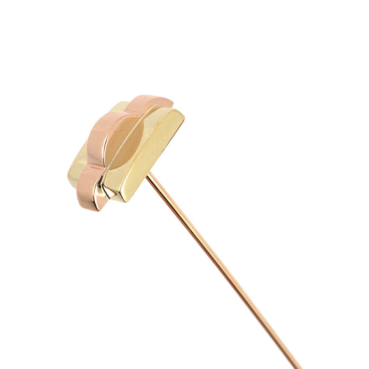 Retro Yellow & Rose Gold Hat Pin