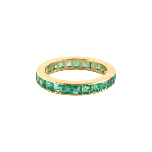 Estate Emerald Channel-Set Eternity Ring