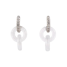 Estate Carvin French Diamond & Crystal Earrings