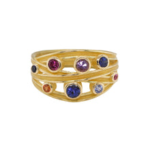 Barbara Heinrich Multi-Color Sapphire Wrapped Ribbon Ring