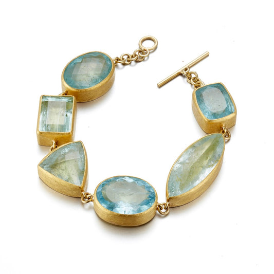 Petra Class Mixed-Shape Aquamarine Bracelet