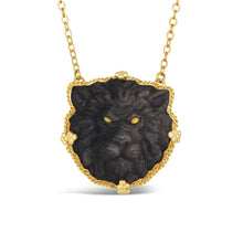 Amáli Carved Obsidian Lion Necklace