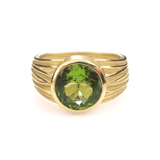 Barbara Heinrich Peridot Wrapped Ribbon Ring