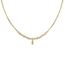 Estate Diamond Drop Center Bar Link Necklace