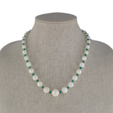 Opal & Green Onyx Graduated Bead Necklace