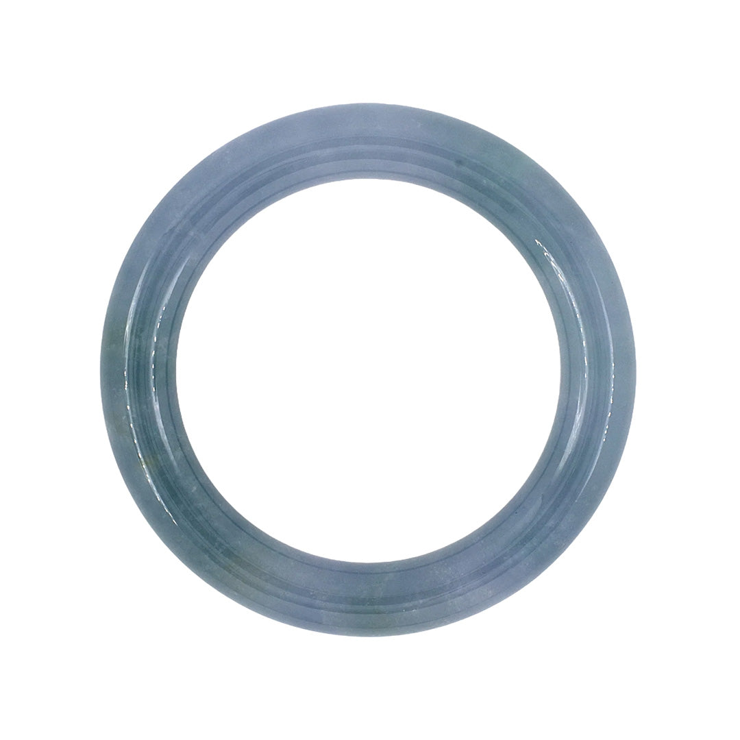 Estate Green Bluish-Gray Jadeite Tubular Bangle