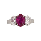 Ruby & Diamond 3-Stone Ring