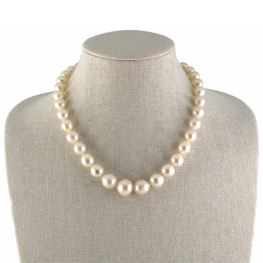 Graduated South Sea Pearl Necklace with Ruby & Sapphire Clasp