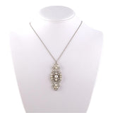 Natural Pearl & Diamond Filigree Pendant Necklace