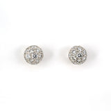 Tiffany Pavé Diamond Ball Stud Earrings