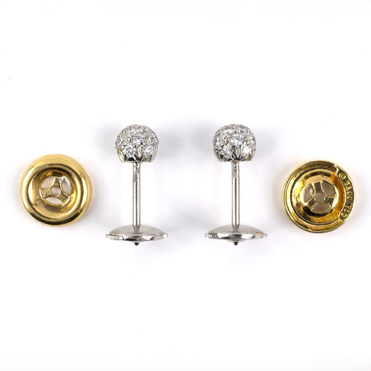 Tiffany Pavé Diamond Ball Stud Earrings