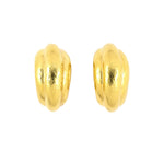 Estate Lalaounis Neolithic Hammered Gold Earrings