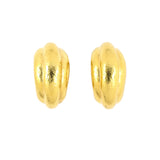 Estate Lalaounis Neolithic Hammered Gold Earrings
