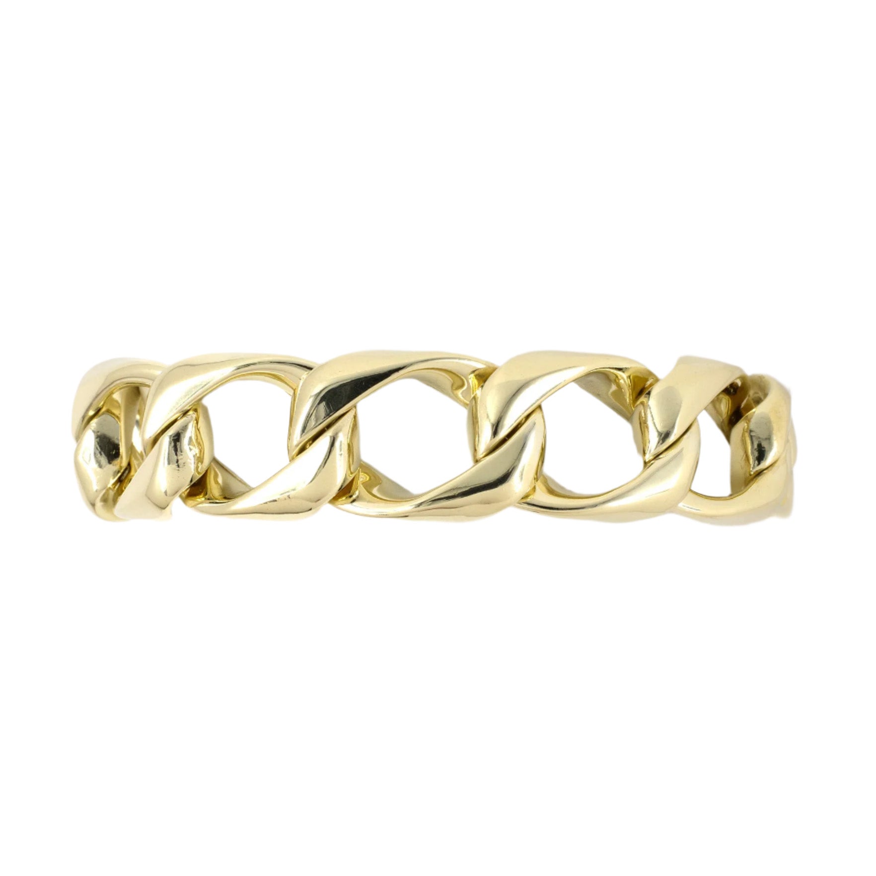 Estate Gold Hollow Open Curb Link Bracelet