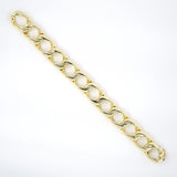 Gold Hollow Open Curb Link Bracelet