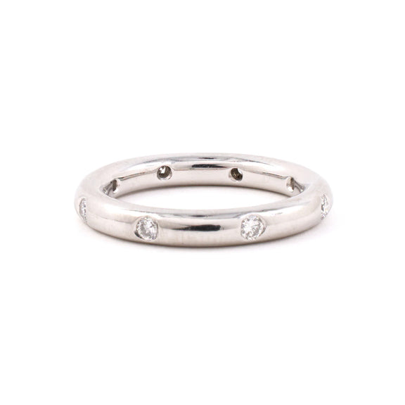 Estate Diamond Rounded Platinum Eternity Ring