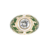 Cerro Diamond & Enamel Dome Ring