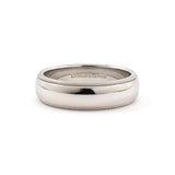 Estate Tiffany Men's Platinum Beaded-Edge Wedding Band