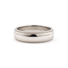 Estate Tiffany Men's Platinum Beaded-Edge Wedding Band