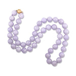 12mm Lavender Jade Bead Necklace