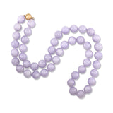 12mm Lavender Jade Bead Necklace