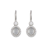 Fine Ice Jade & Diamond Drop Earrings