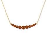 Graduated Red Jade Bead Necklace