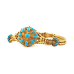 Estate Victorian Turquoise Snake Locket Bracelet