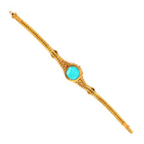 Victorian Turquoise Snake Locket Bracelet