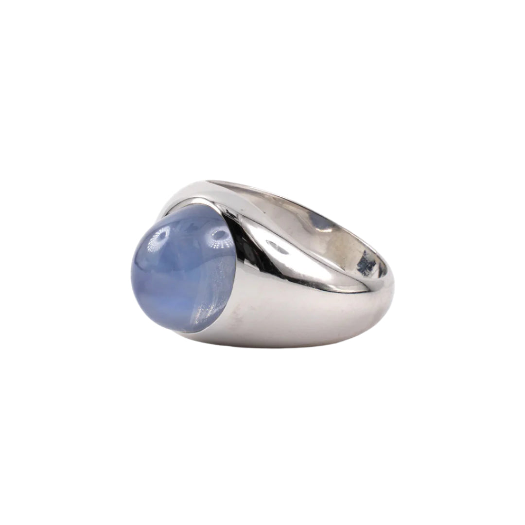 Estate Art Deco Gents Star Sapphire Gypsy Ring