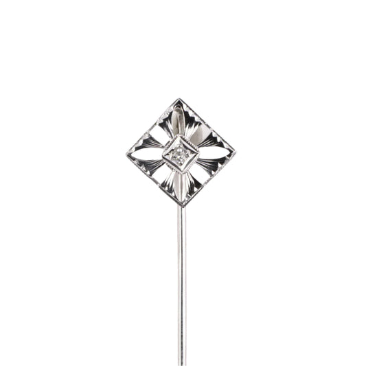 Estate Art Deco Diamond Starburst Stick Pin