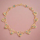 Aquamarine Lace Necklace