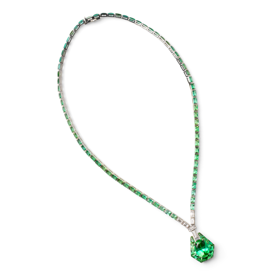 Tourmaline & Diamond Necklace