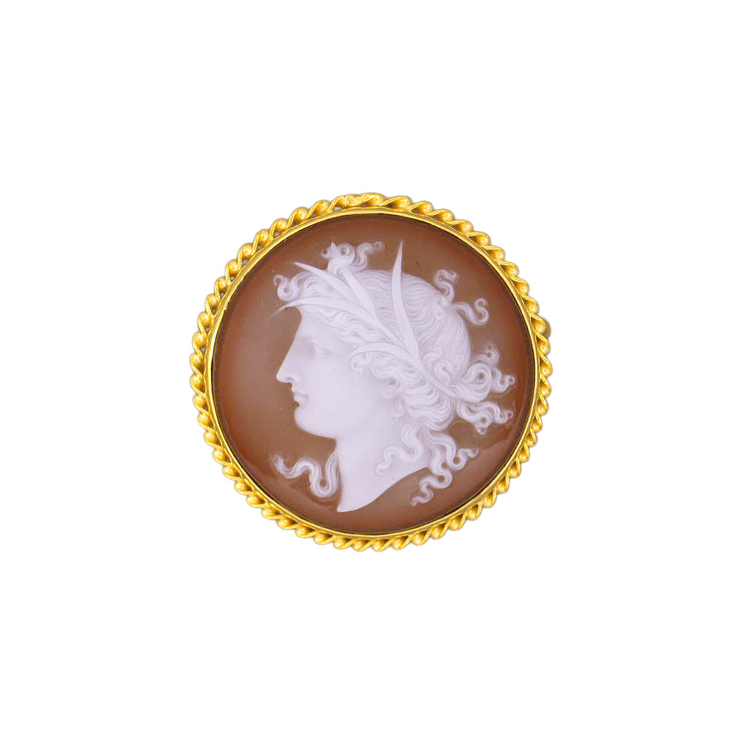 Estate Carnelian Cameo Pin