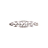 Estate Art Deco Diamond Platinum Pin