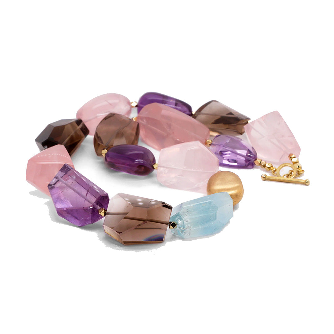 Barbara Heinrich Multi-Gemstone Asymmetrical Necklace