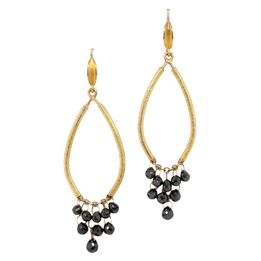 Barbara Heinrich Black Diamond Briolette Arch Earrings