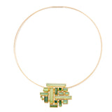 Green Tourmaline Pendant/Brooch Necklace
