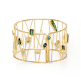 Green Tourmaline Cuff Bracelet