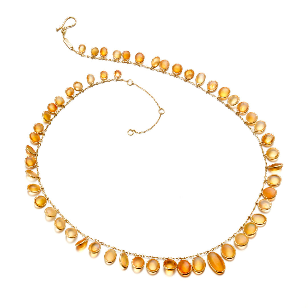 Kothari Mexican Fire Opal Graduated Necklace
