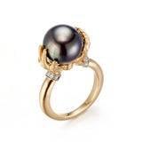 Anthony Lent Tahitian Pearl Adorned Hands Ring