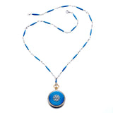 Art Nouveau Diamond & Enamel Watch Pendant Necklace