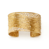 Rose-Cut Diamond Waterflow Wave Cuff