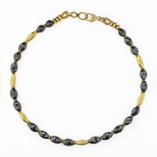 Barbara Heinrich Black Diamond Oval Bead Bracelet